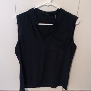 Tahari Navy Sleeveless Women's Top